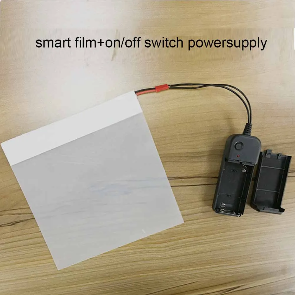 

15x15cm/6"x6" White PDLC Smart Tint Window Pravicy Film Smart Window Tint Electrochromic Film Switchable Glass Vinyl