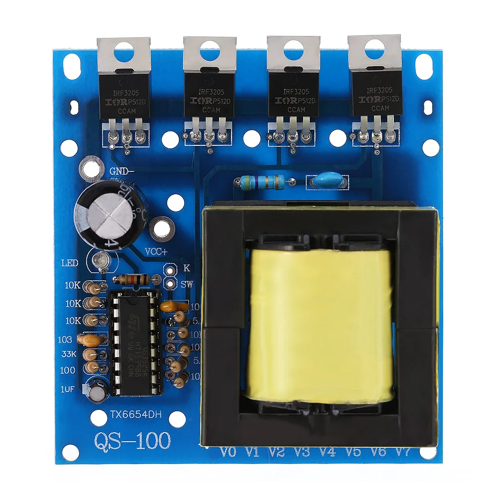 DC AC преобразователь инверторная плата DC12V до 220V 380V 18V 500W Инвертор Трансформатор