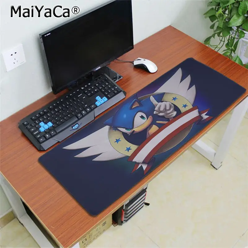 Maiyaca новых печатных Sonic The Hedgehog офисных мышей геймер мягкая мышь прокладка резиновая ПК Компьютерные игры Мышь pad