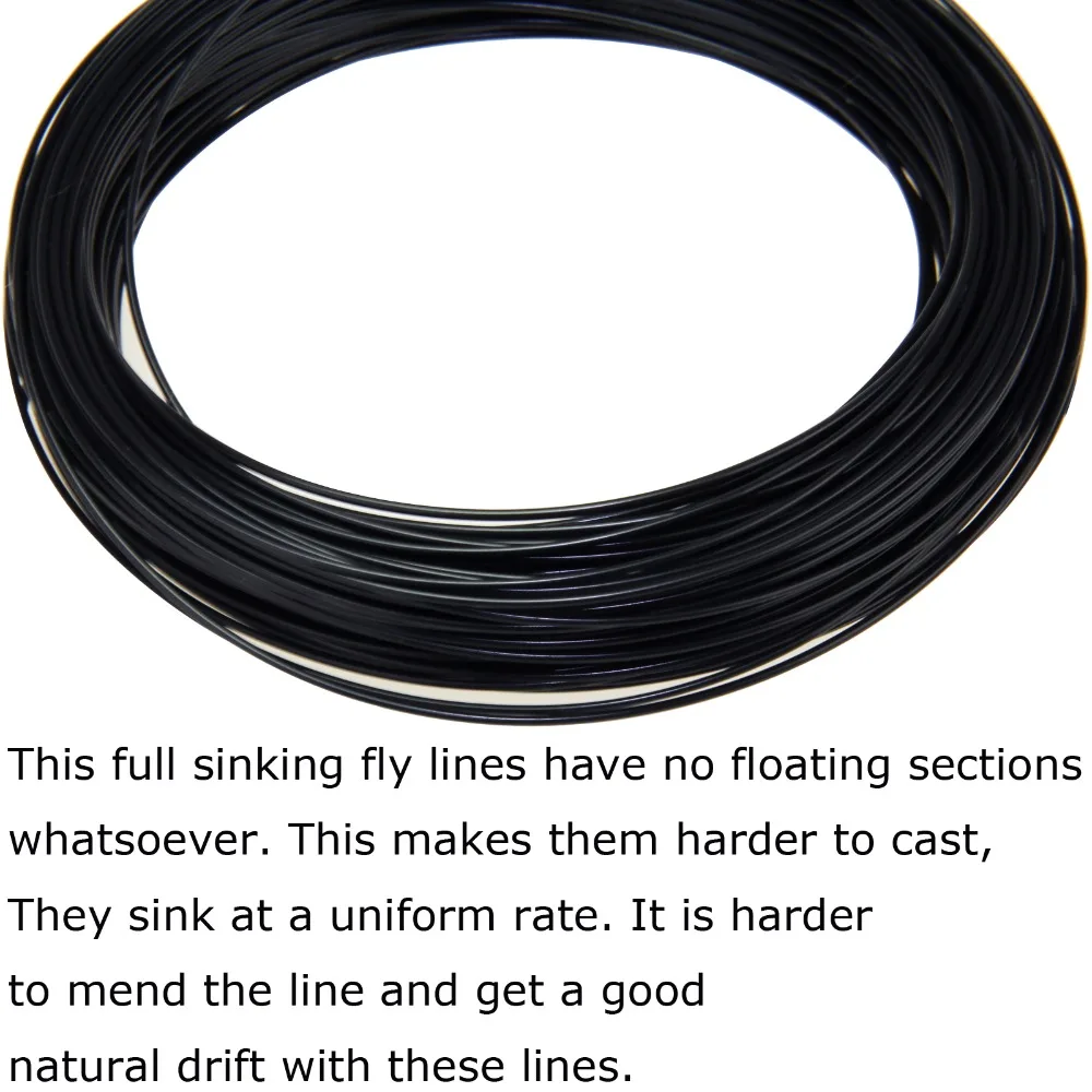 Us 10 43 52 Off Wf 5 6 7 8 9s Fast Full Sinking Fly Fishing Line 100ft Weight Forward Black Fly Line In Fishing Lines From Sports Entertainment On