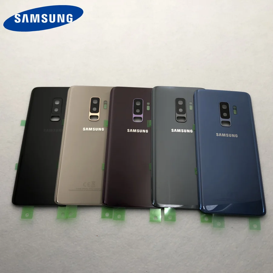 Для samsung Galaxy S9 G950 S9 Plus G965 S9+ стеклянная задняя крышка батарейного отсека Корпус двери+ ЖК Переднее стекло Ремонт Запасные части
