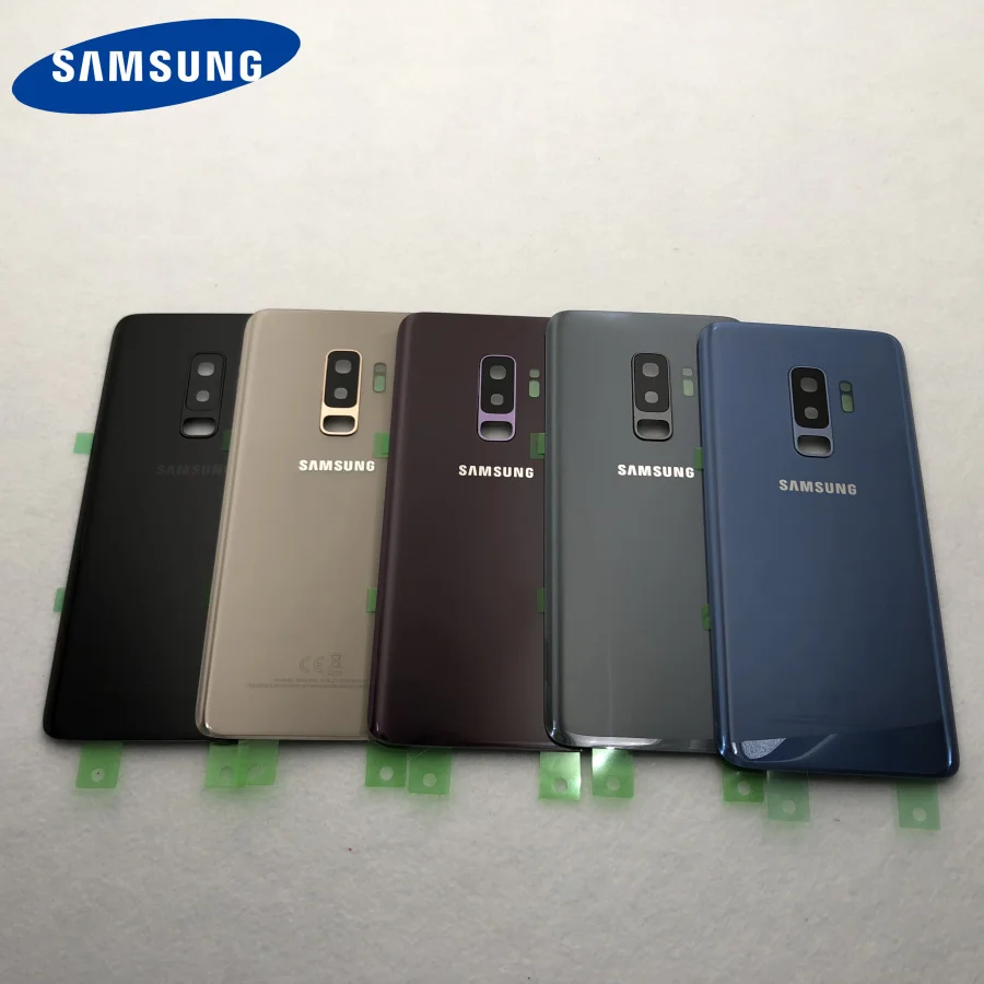 Запасная крышка для Samsung Galaxy S9 G950 Plus G965 + стеклянная аккумулятора корпус двери ЖК