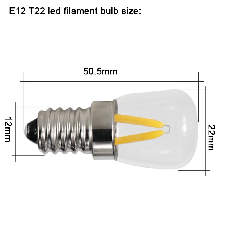 Светодиодная лампа E12 1,5 W 12V лампа накаливания T22 12 вольт теплый белый 3000K 6000K 180 люмен домашняя точечная свеча зажигалка