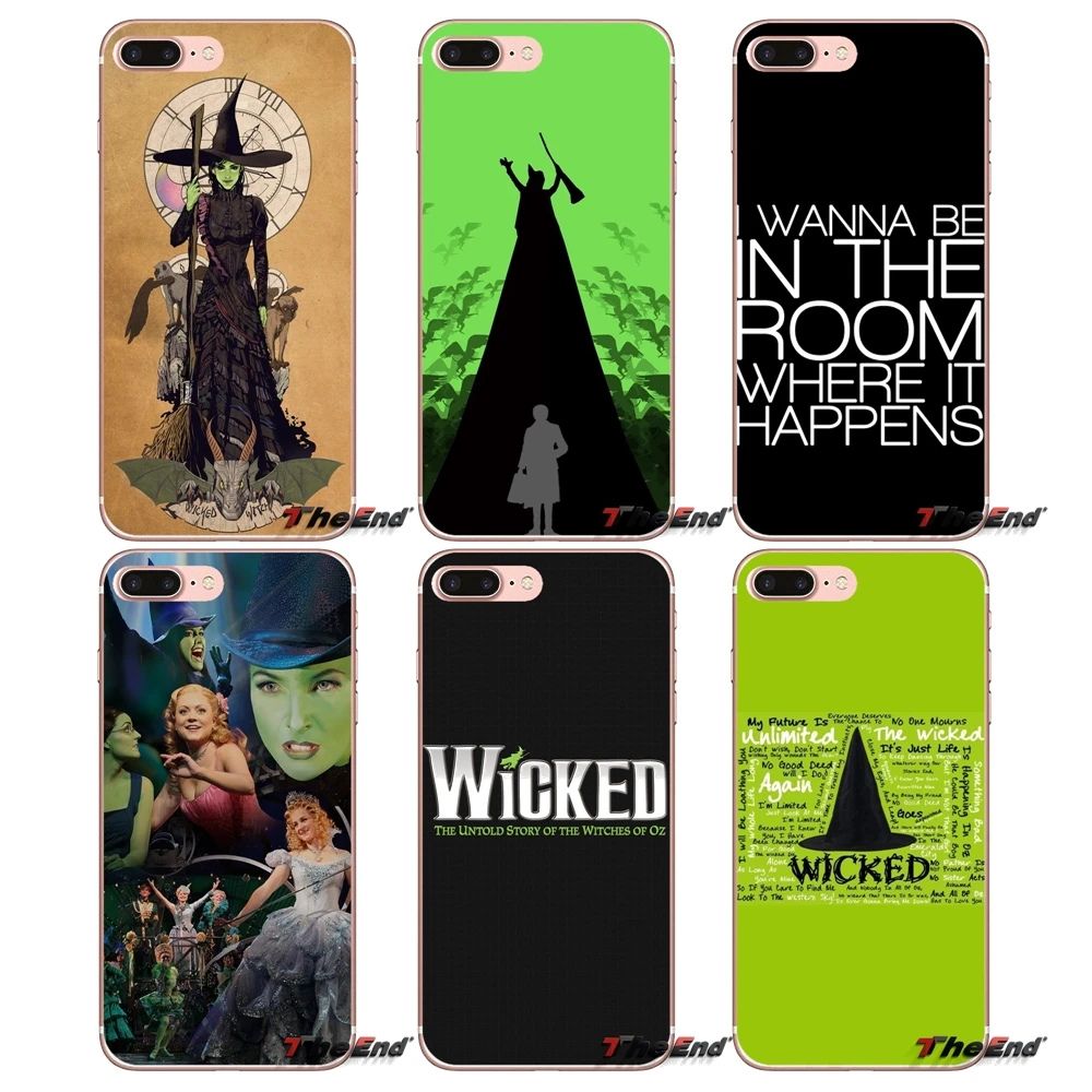 

For iPhone X 4 4S 5 5S 5C SE 6 6S 7 8 Plus Samsung Galaxy J1 J3 J5 J7 A3 A5 2016 2017 Broadway Musical Wicked Lyrics Design Case