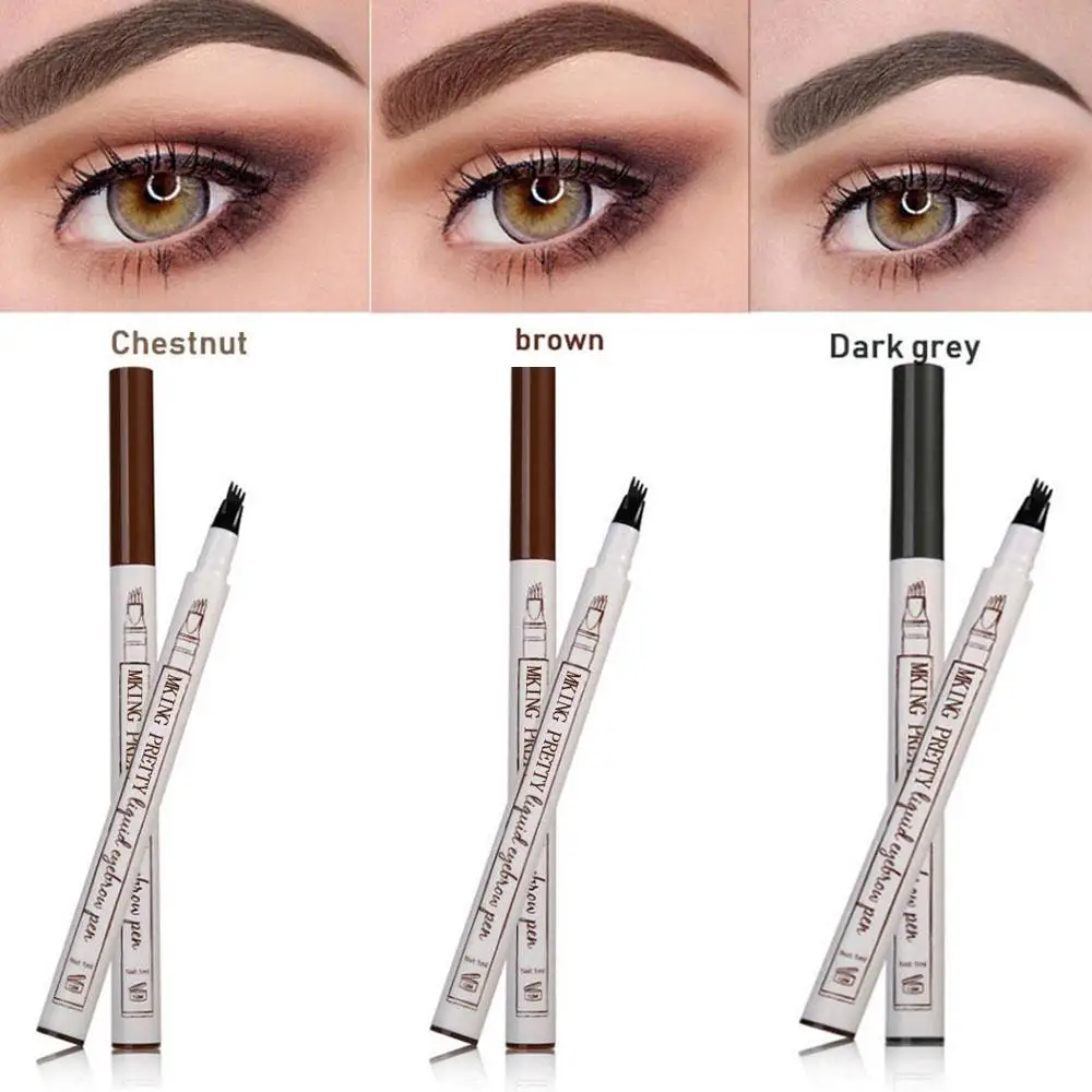 

2019 New Eyebrow Enhancer Pen 3 Color Fine Sketch Stay All Day Waterproof Makeup Dropshipping
