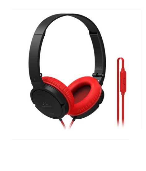 Новинка,, наушники Soundmagic p11s, гарнитура, пояс, Hi-Fi, наушники с дистанционным управлением, для портативного медиаплеера, мобильного телефона - Цвет: Красный