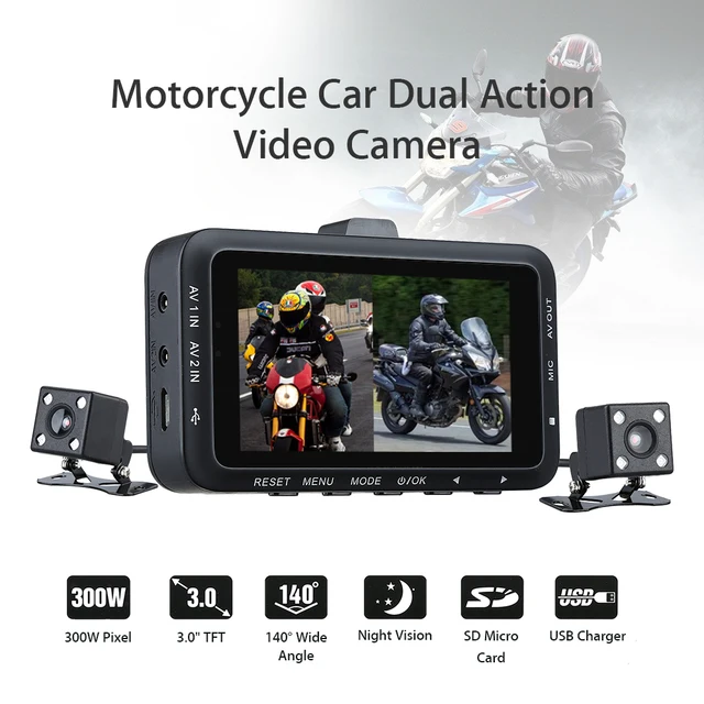 STK DV168 Dual Lens Motorcycle Car Mounted Biker Action Video Camera