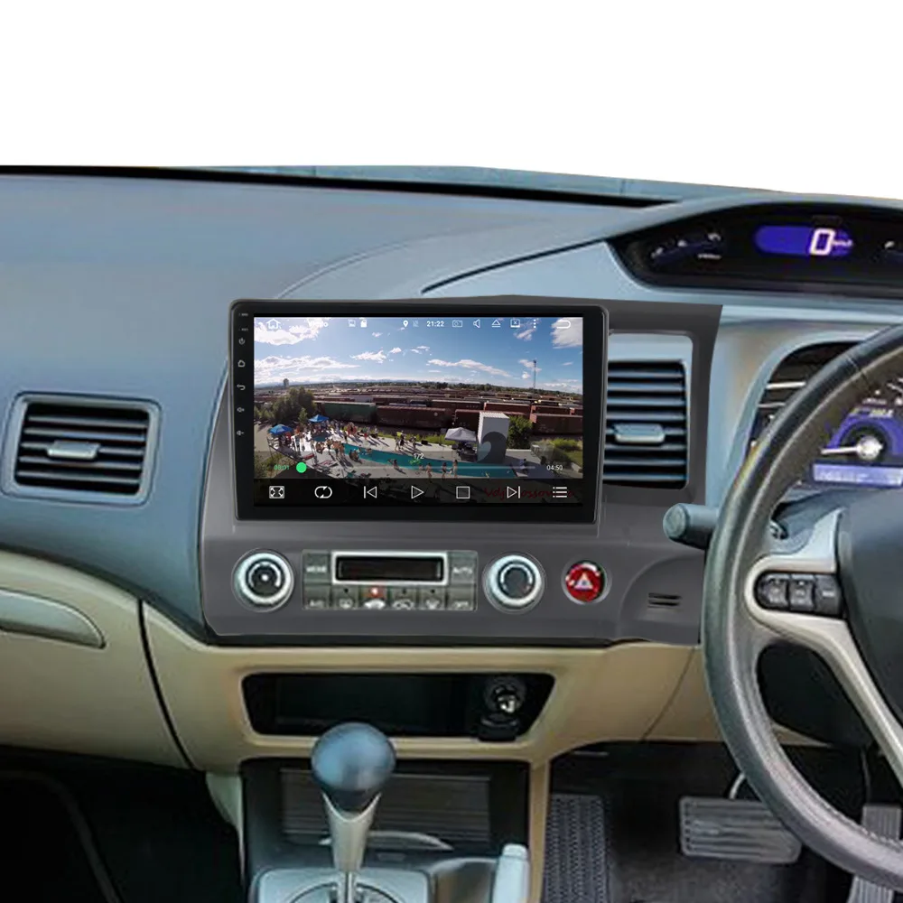 Cheap 10.2" 1 Din Android 9.0 for Honda Civic 2006 2007 2008 2009 2010 2011 with 4G RAM 32G ROM Built-in GPS Navigation 3