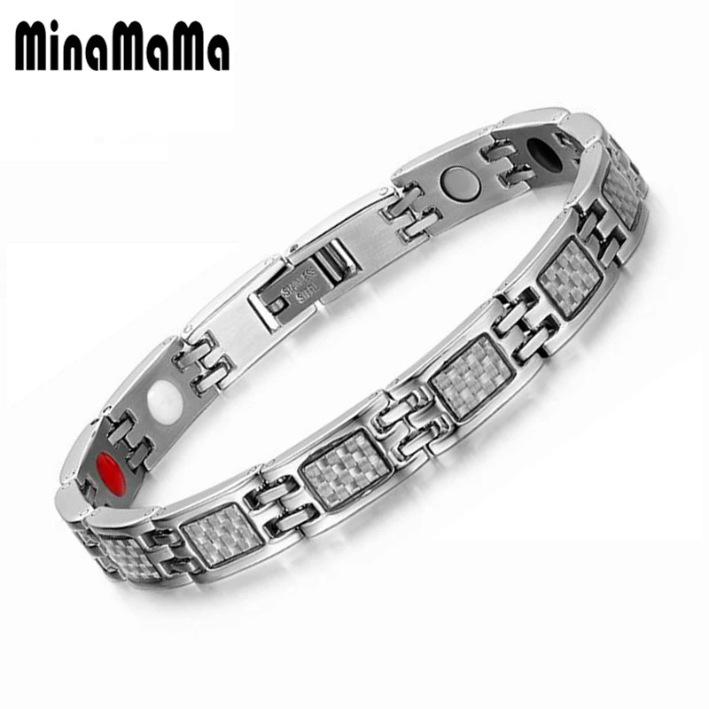 Carbon Fiber Titanium Steel Bracelets ion bracelets Germanium