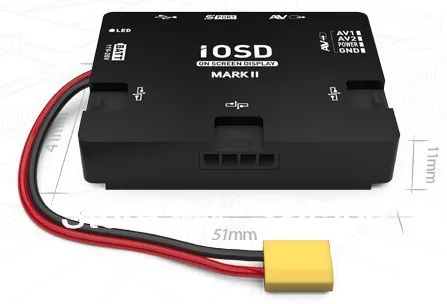 Последняя версия DJI IOSD mark 2 поддерживает автопилот N3 A2 NAZA V2 WKM ACE ONE и так далее iOSD Mark