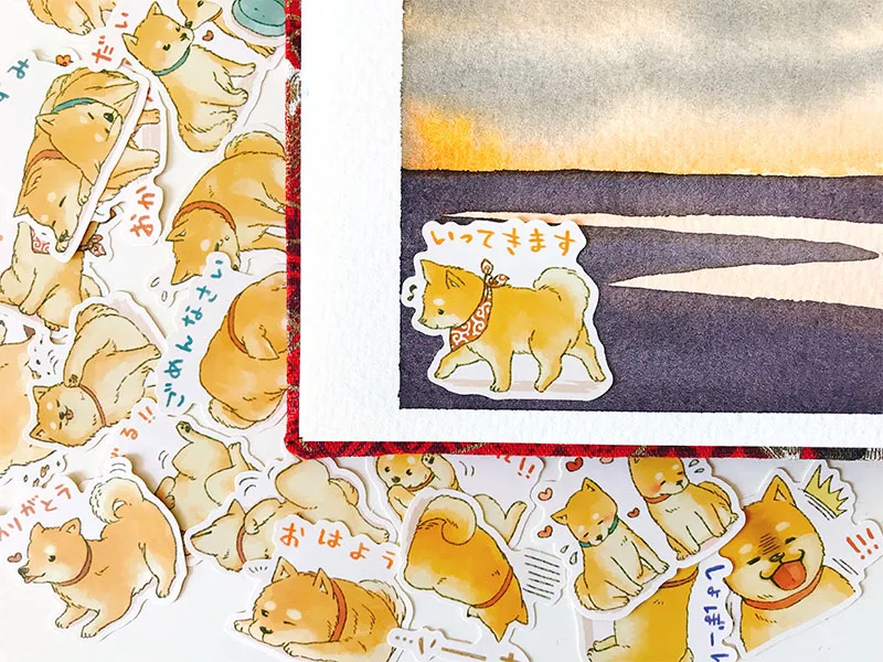 

Shiba puppy dog Sticker Decoration Stationery Sticker Diy Ablum Diary Scrapbooking Label Sticker Kawaii Stationery