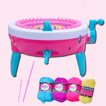 

NEW DIY Craft 40 Needles Children Knitting Machine For Scarf Hat Weaver Loom Educational Toys Christmas Gift For Girls