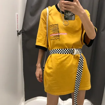 

Harajuku Unisex Checkered Belt Canvas Men Belt Waistband Female Long Black and White Plaid Checkerboard Couple Belt Punk