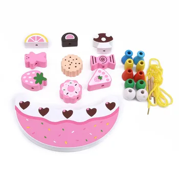 

Simulation toys for Children Cake Fruit Balance Building Blocks Early learning Educational Assembling toy