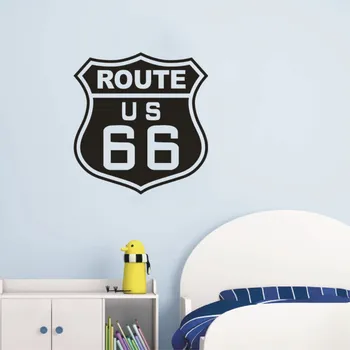 

Route US 66 United States Flag Vintage Wall Graphic Decal Vinyl Mural Living Bedroom Home Decor Sticker NY-414