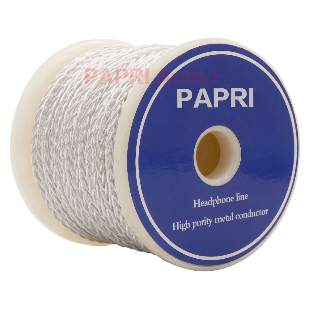 PAPRI DIY Upgrade Signal Line Cable OCC Silver Plated Wire Hifi Audio Line For Amplifer
