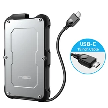 Ineo жесткий диск Чехол Прочный противоударный алюминиевый внешний USB C 3,1 Gen 2 type-C to SATA 2,5 жесткий диск SSD корпус Caddy [C2580]