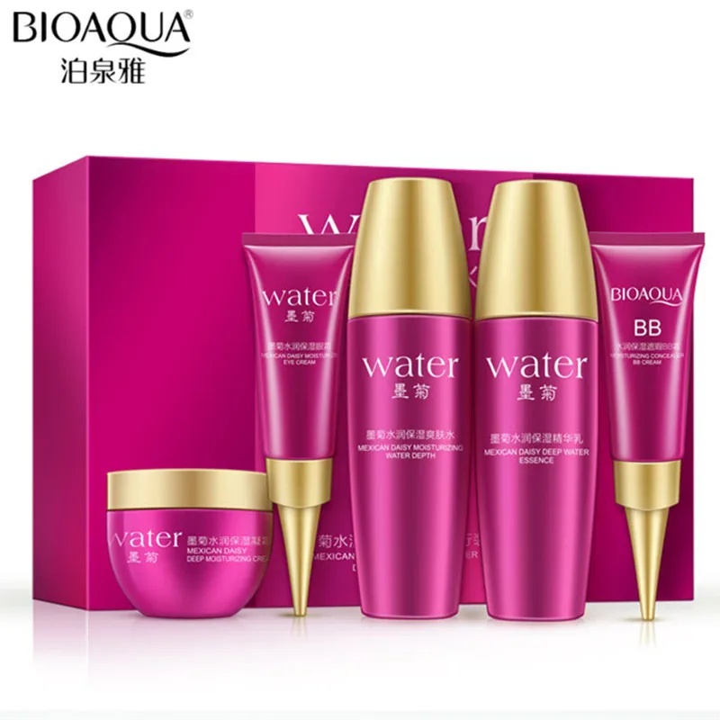 BIOAQUA Mexico Plant 5PCSSET Essence Tonic Cream Face Care Nutrition Moisturizing Anti-Aging Cream Anti Wrinkle Nourishing 1