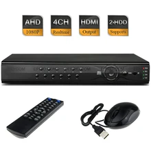 Segurança CCTV H.264 4CH AHD-H Full HD 1080 P Em Tempo Real Gravador DVR Híbrido NVR HDMI