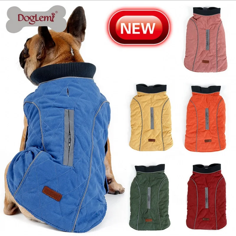 Новинка, ветрозащитная одежда для собак, зимняя теплая куртка для больших собак, утепленная куртка для собак, костюм для домашних собак XXL, XXXL, 6 цветов