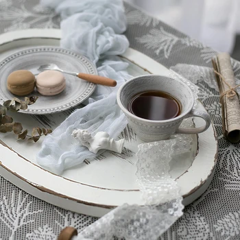 

wood pallet tray 46*32cm handmade tea tray white color cake table decoration dessert makeup holder coffee plate