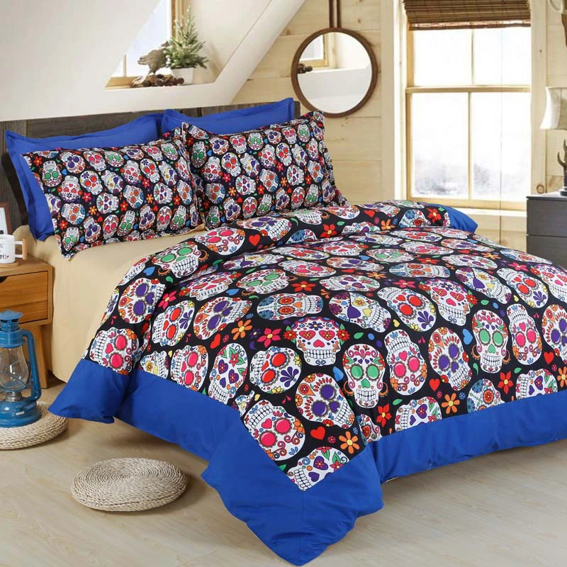 

Hot3D Skull Halloween Bedding Set Skull Home Textile Bedspread Queen Size Bed Duvet Cover set Luxury King Bedding Sets Bed Sheet