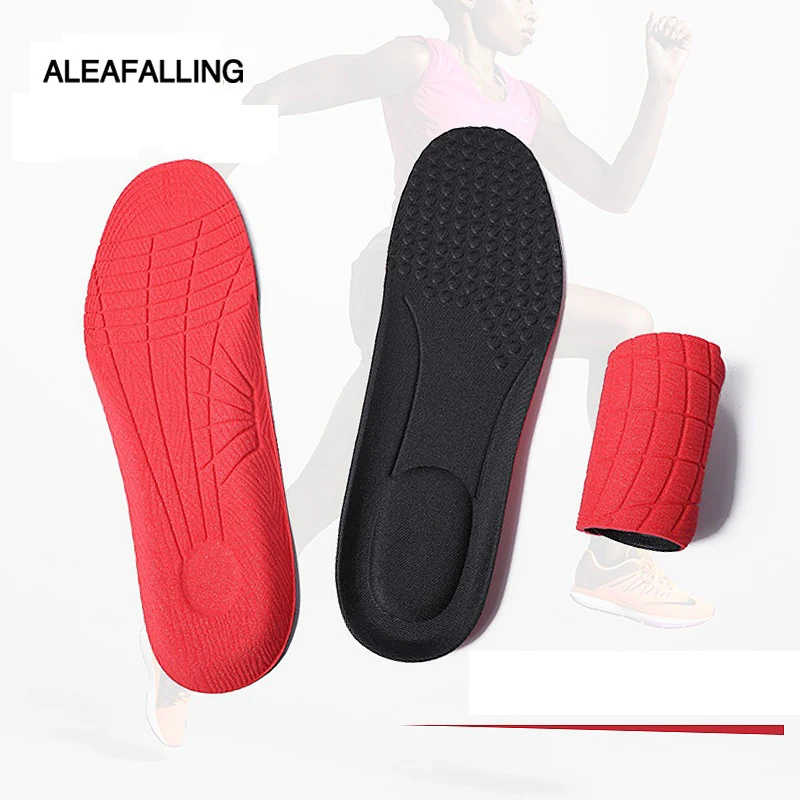 Aleafalling Soft Insoles Breathable Soft Foot Unisex Shoes Inserts Pad Shoe Gel Cool Deodorant Orthotic Train Insole 35-44