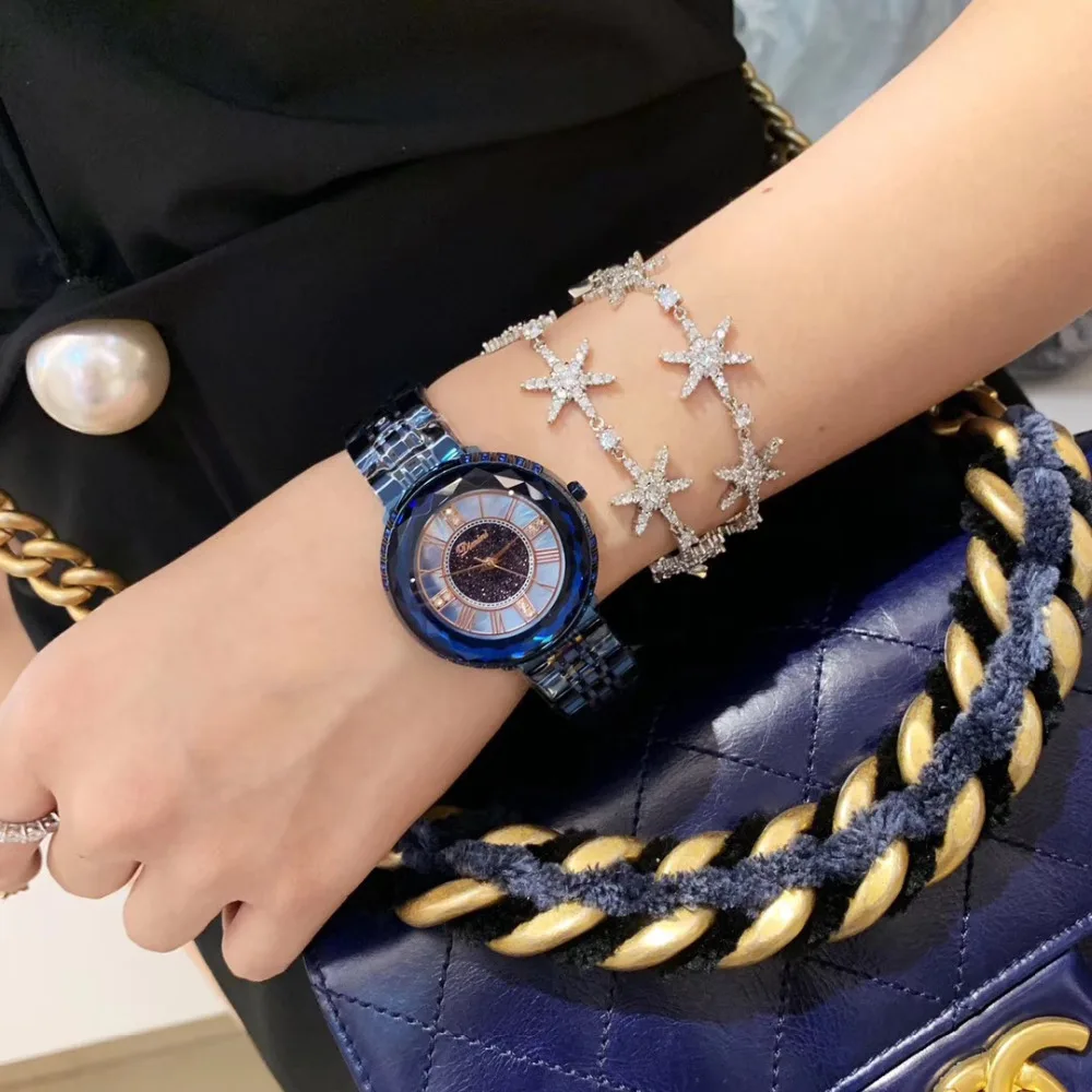 New Chegou Mulheres Marca Pulseira de Aço