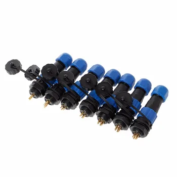 

BGEKTOTH IP68 SP13 1Pin/2Pin/3Pin/4Pin/5Pin/6Pin/7Pin Waterproof Plug Socket Cable Connector Diameter 20mm Black+Blue