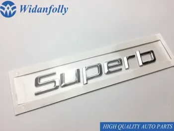 

Widanfolly Silver Chrome Superb Logo Rear Trunk Boot Lid Letter Sticker Alphabet Decal Character Emblem 3TD 853 687 A 3TD853687A