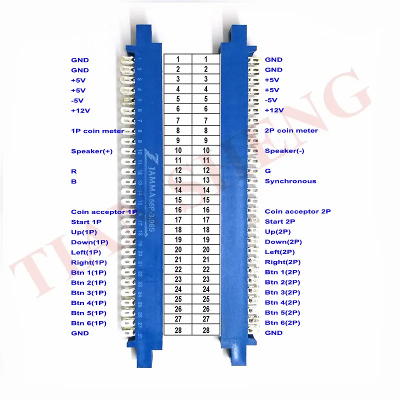 10 шт./лот 28pin синий женский разъем Jamma для монетных аркадных игровых автоматов