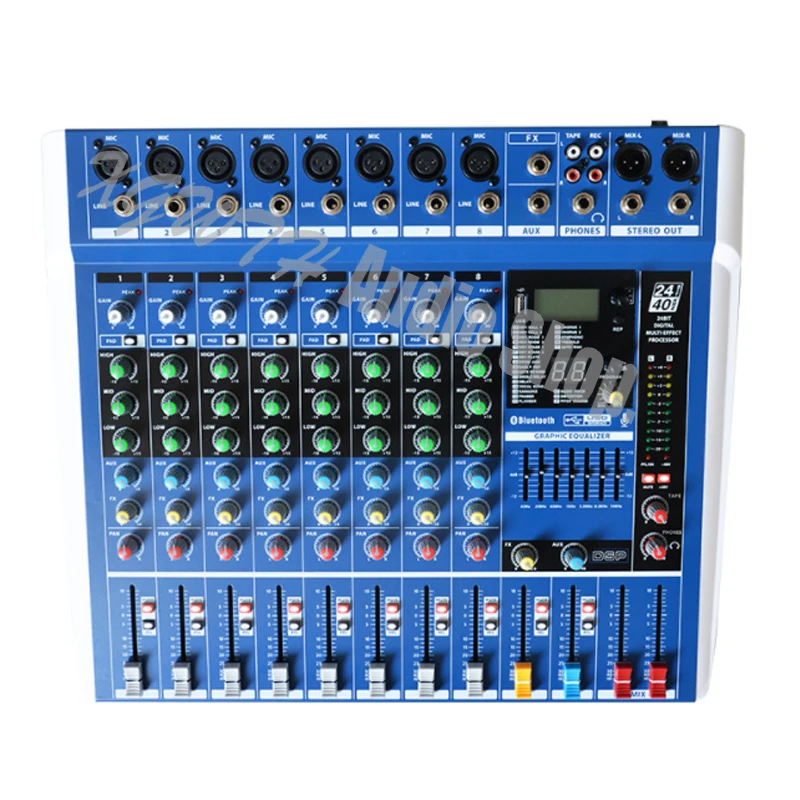 8 Channel Bluetooth Mixer 24-Bit DSP Digital
