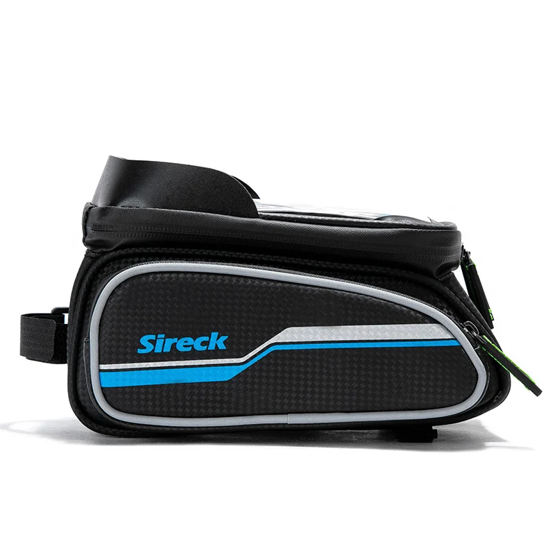Sireck Топ труба сумка водонепроницаемый Сенсорный Экран велосипедные сумки рамка луч пакет Горная дорога велосипед аксессуары - Цвет: Blue