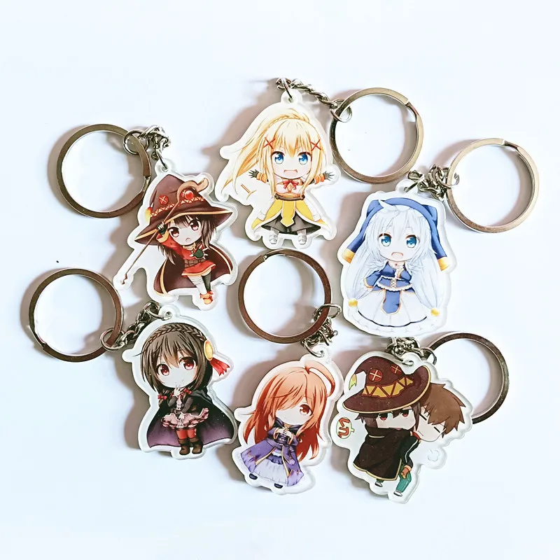 

Anime Keychain kono subarashii sekai ni shukufuku wo Akua konosuba llaveros para mujer