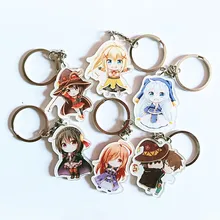 Anime chaveiro kono subarashii sekai ni shukufuku wo akua konosuba llaveros para mujer