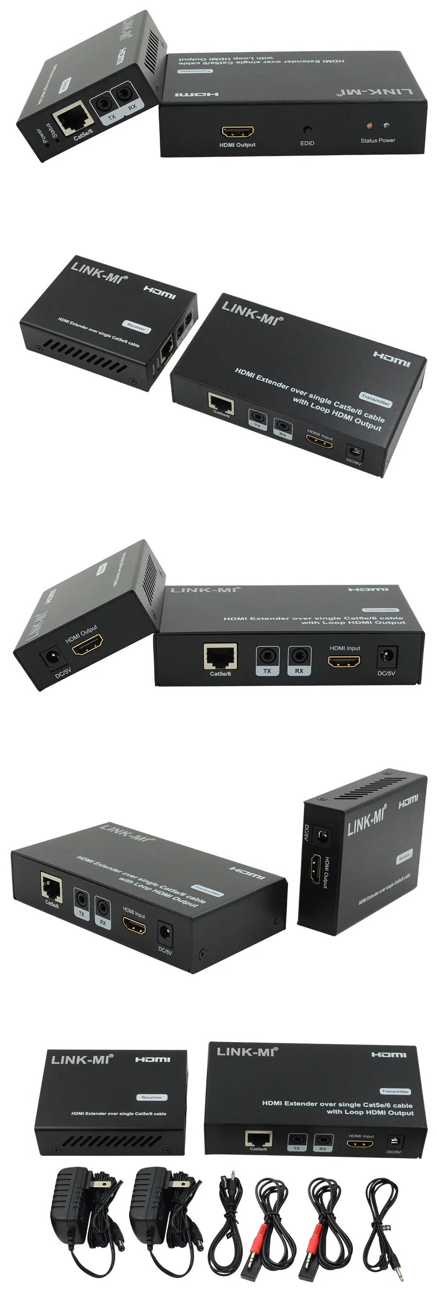 EX21C hdmi extender 50meter Transmitter and Receiver with 1xlooping (1)