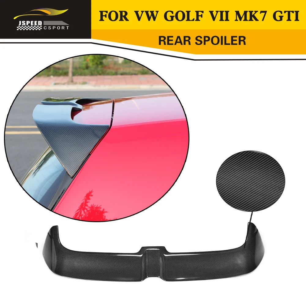 

MK7 Carbon fiber Rear Roof Boot Lip Wing Spoiler for Volkswagen for Golf VII GTI R Hatchblack 2014-2018