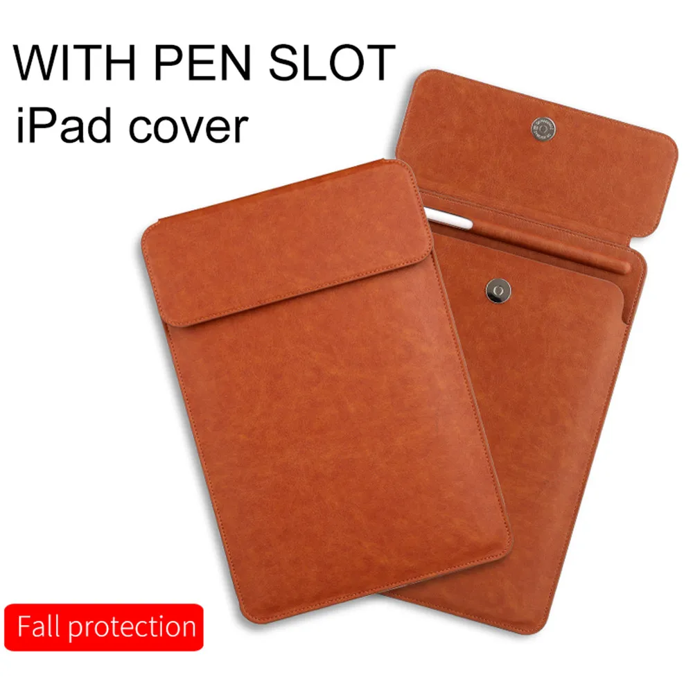 

Button pocket Sleeve Cover for iPad Pro 10.5 Pouch Bag with Pencil Slot case for iPad Pro 9.7 and for ipad 9.7 2018/2017 Release