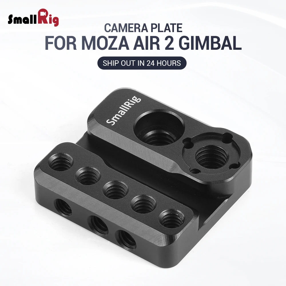 

SmallRig DSLR Camera Mounting Plate for Moza Air 2 Gimbal Feature with Arri Locating Holes Nato Rail DIY Accessory Rig BSS2319