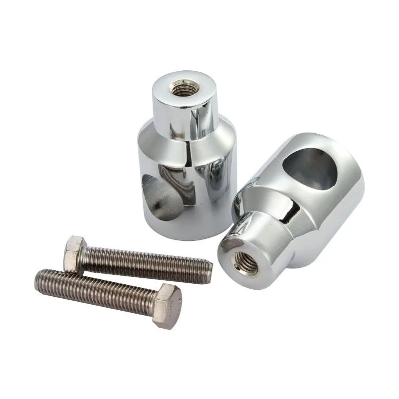1 Pair Chrome CNC Aluminum 1 Motorcycle Clamp Handlebar Clamp Riser 25mm for Honda Shadow VLX