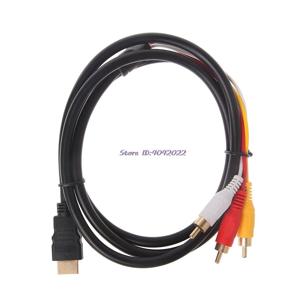 

HDMI Adapter Cable HDTV to 3RCA Converter Audio Video Component AV TV Projector