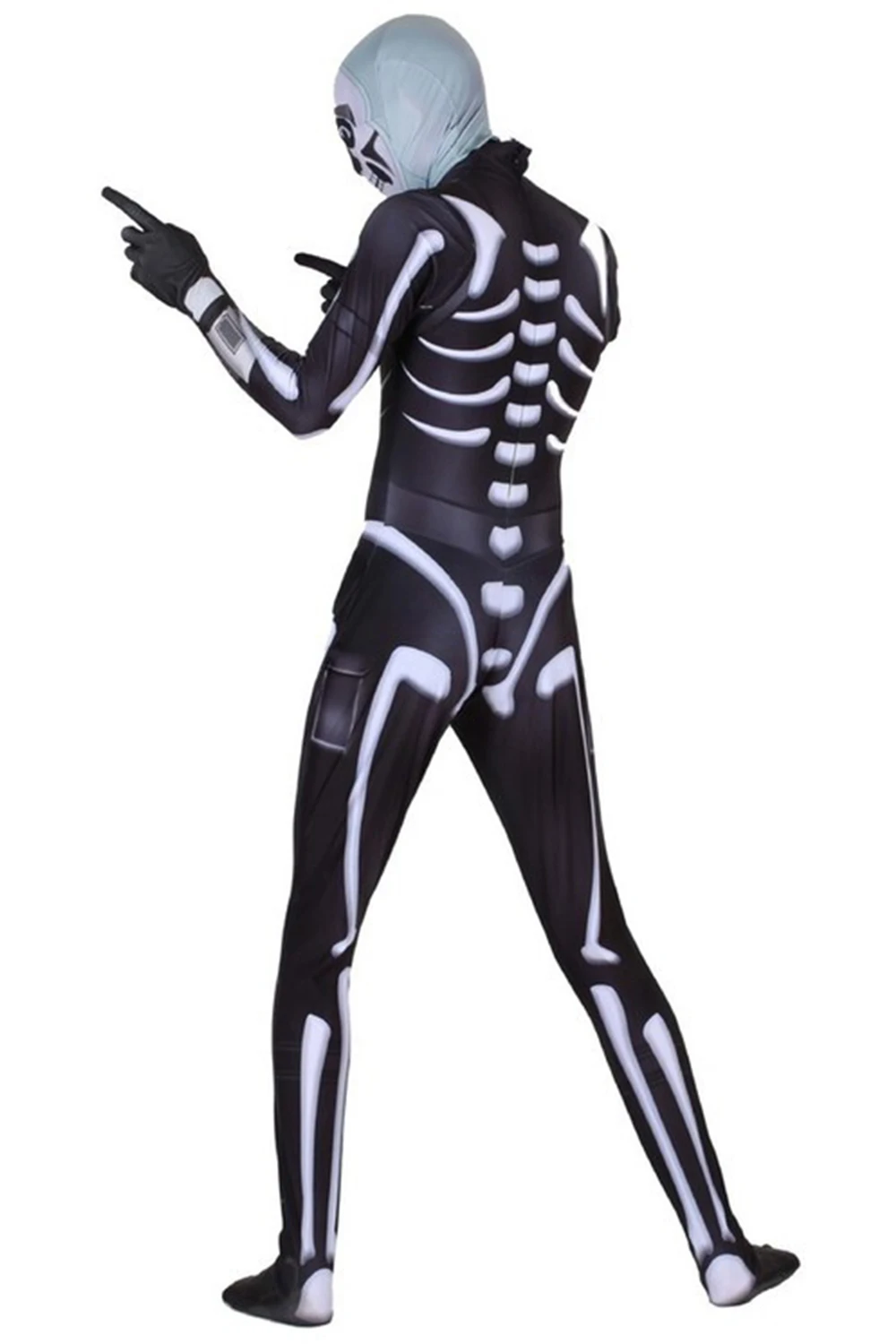 Взрослый карнавальный костюм с черепом, комбинезон на Хэллоуин, страшный костюм для мужчин, зомби, скелет, террор, одежда