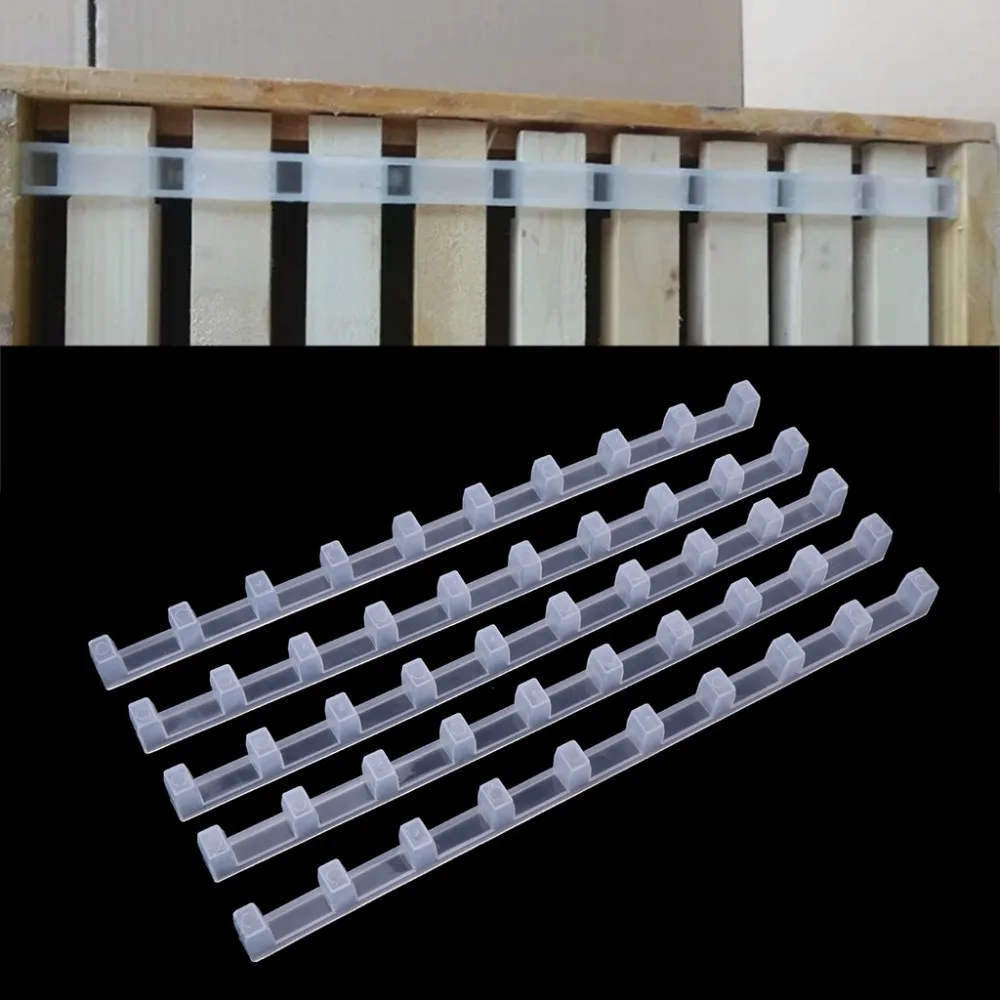 OOTDTY 5pcs Beekeeping Bar Bee Hive Frame Avoid Agitation Plastic White Interval 37cm | Дом и сад