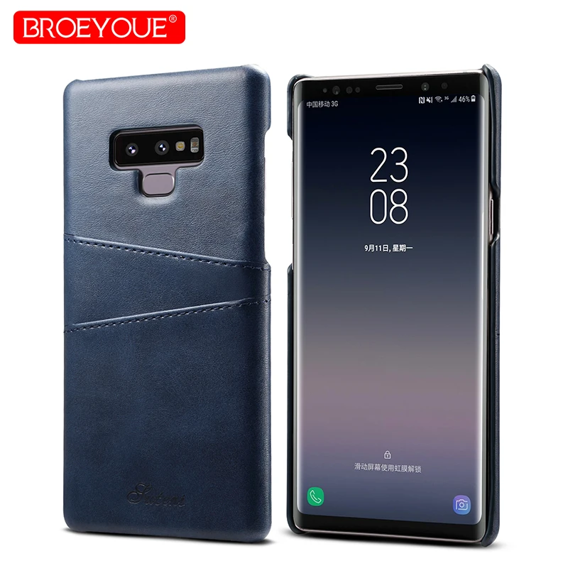 Элитная кожаный чехол для телефона samsung примечание 9 задняя крышка красные черные