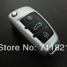 Удаленный ключевой Обложка серебро для Audi