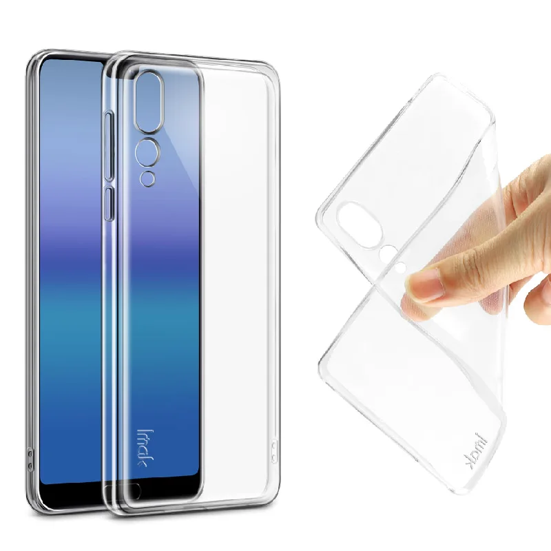 IMak Stealth Case For Huawei P20 Pro 6.0inch Smartphone Mobile Clear Soft TPU Capa Back Cover + Screen Film |