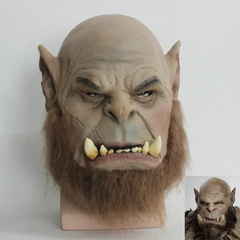 Cheap  2016 Movie World of Warcraft Mask Ogrim Doomhammer Latex Mask Party Halloween Mask