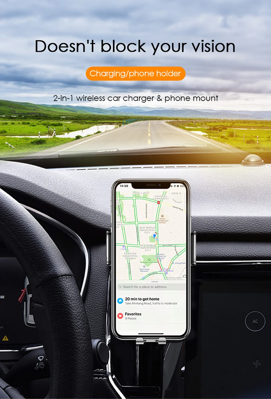 LINGCHEN автоматическое Qi автомобильное беспроводное зарядное устройство для iPhone X XS XR 10 Вт автомобильное крепление быстрое зарядное устройство Беспроводная зарядка для samsung Galaxy S9
