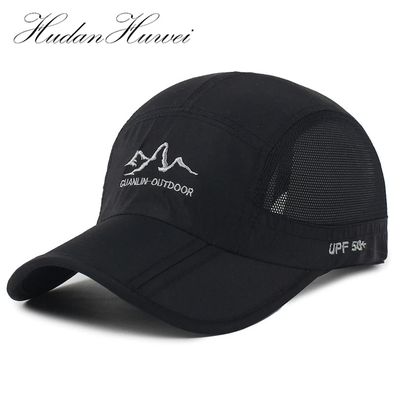 

High Quality Quick Dry Running Folding Sport Net Cap Hat Women Men Casual Mesh Baseball Cap Adjustable Snapback Gorras Sunhat