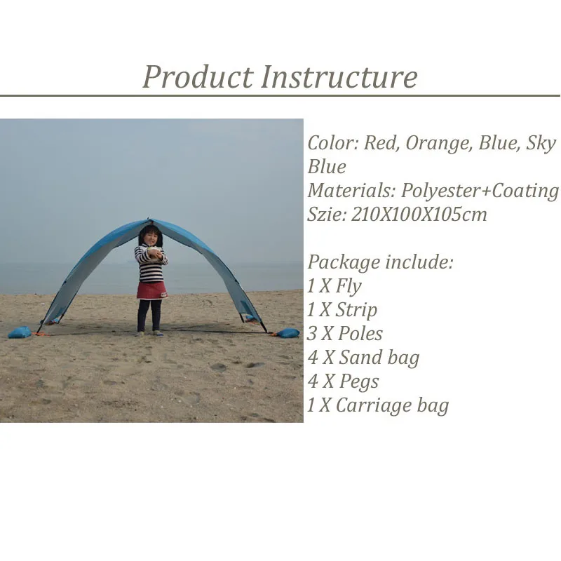 الشمس المأوى خيمة لشاطئ الصيف في الهواء الطلق فوق البنفسجية قماش القنب الشمس الظل Strandtent كابانا التخييم الصيد المظلة ظلة خيمة للشاطئ مظلة
